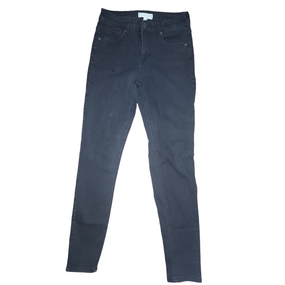 Harper Heritage Mid Rise‎ Skinny Jeans Women Size 26 Black Denim Pants Casual